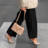 Eleganckie buty damskie 1296 lakier cappuccino lifestyle