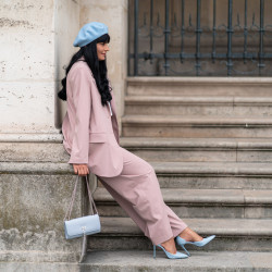 Eleganckie buty damskie 1296 niebieskie lifestyle