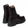 Damskie botki 3386 bordo kombinowane