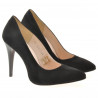 Eleganckie buty damskie 1241 czarne antylopa