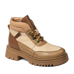 Damskie botki 3382 camel combinado