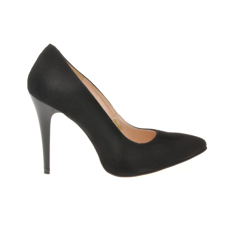 Eleganckie buty damskie 1241 czarne antylopa