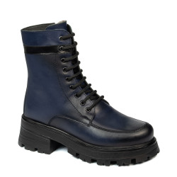 Buty damskie 3386 w kolorze indygo z elementami różnych kolorów