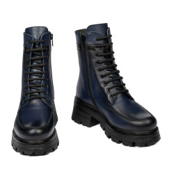 Buty damskie 3386 w kolorze indygo z elementami różnych kolorów