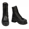 Damskie buty 3386 czarne kombinowane