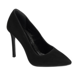 Eleganckie buty damskie 1299 czarne antilopa