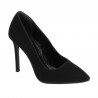 Eleganckie buty damskie 1299 czarne antilopa