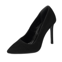 Eleganckie buty damskie 1299 czarne antilopa