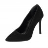 Eleganckie buty damskie 1299 czarne antilopa