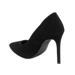 Eleganckie buty damskie 1299 czarne antilopa