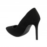 Eleganckie buty damskie 1299 czarne antilopa