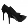 Eleganckie buty damskie 1299 czarne antilopa