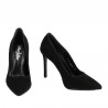 Eleganckie buty damskie 1299 czarne antilopa