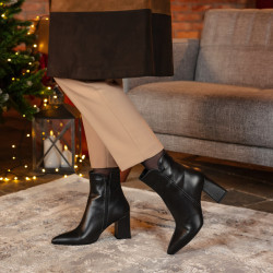 Czarne botki damskie 1193 lifestyle