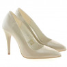 Eleganckie buty damskie 1241 lakierowane beżowe