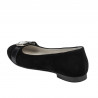 Damskie baleriny 1303 czarne antilopa