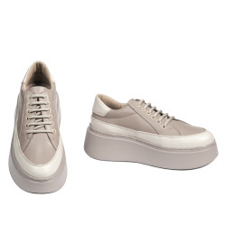 Buty sportowe damskie 6070 piasek łączony