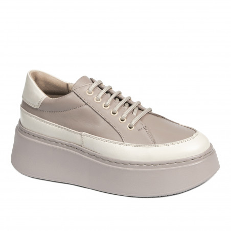 Buty sportowe damskie 6070 piasek łączony
