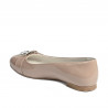 Damskie baleriny 1303 lakierowane nude