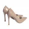 Eleganckie buty damskie 1302 lakierowane camel
