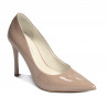 Eleganckie buty damskie 1302 lakierowane camel