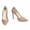 Eleganckie buty damskie 1302 lakierowane camel