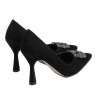 Eleganckie buty damskie 1312 czarny zamsz