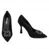 Eleganckie buty damskie 1312 czarny zamsz