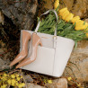 Eleganckie buty damskie 1302 lakierowane camel