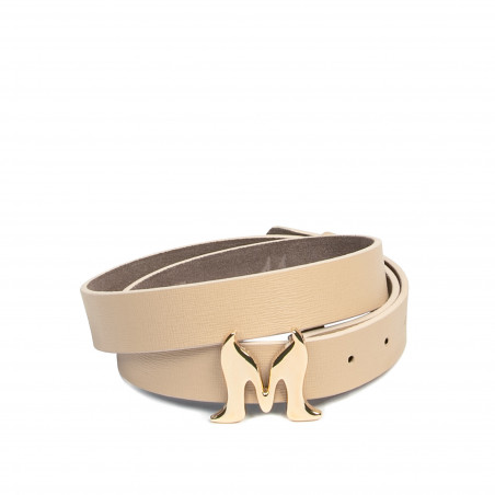 Damski pasek 41m cappuccino safiano