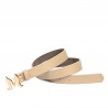 Damski pasek 41m cappuccino safiano