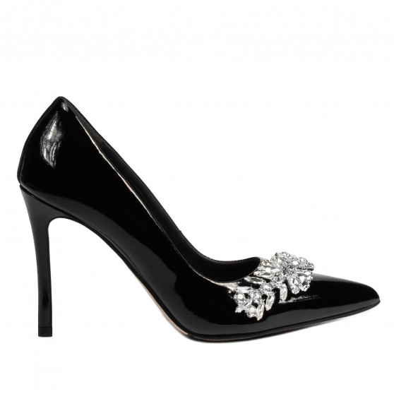 Eleganckie buty damskie 1300 lakier czarny