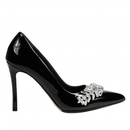 Eleganckie buty damskie 1300 lakier czarny