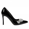 Eleganckie buty damskie 1300 lakier czarny