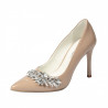 Eleganckie buty damskie 1300 lakierowane camel