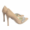 Eleganckie buty damskie 1300 lakierowane camel