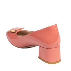 Damskie eleganckie buty 1321 lakier łososiowy