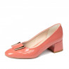 Damskie eleganckie buty 1321 lakier łososiowy