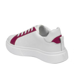 Buty sportowe damskie 6073 białe+fuksja