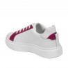 Buty sportowe damskie 6073 białe+fuksja