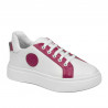 Buty sportowe damskie 6073 białe+fuksja
