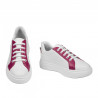 Buty sportowe damskie 6073 białe+fuksja