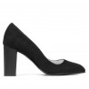 Eleganckie buty damskie 1278 czarny zamsz