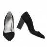 Eleganckie buty damskie 1278 czarny zamsz