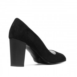 Eleganckie buty damskie 1278 czarny zamsz