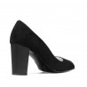 Eleganckie buty damskie 1278 czarny zamsz