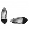 Eleganckie buty damskie 1278 czarny zamsz