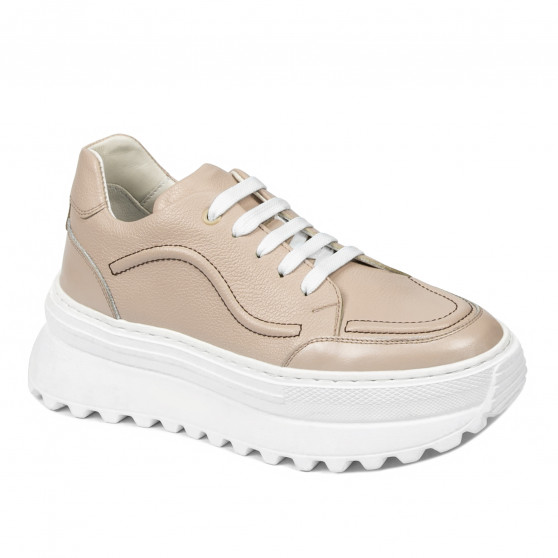 Damskie buty sportowe 6074 pudrowe kombinowane