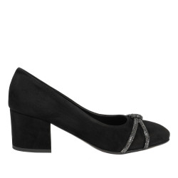 Eleganckie buty damskie 1336 czarna antilopa