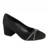 Eleganckie buty damskie 1336 czarna antilopa